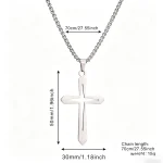 European American Cross-border Copper Crystal Cross Unisex Necklace Fashion Personalized Simple Starlight Hollow Pendant Box - Image 4