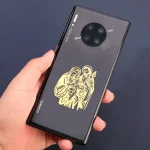 Metal Stickers Crafts Catholic Jesus Pattern Decoration Wallpaper Pure Copper Hollow Paste Mobile Phone Paste Adornment - Image 4
