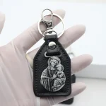 Wholesale Christian Keychain Catholic Church Holy Father Mother Jesus Promotional Keychains Accessory Custom Leather Ornament - Image 3