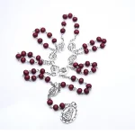 Mecrt Catholic Seven Sorrows Rosary Beads - Virgin Mary Bitter Prayer Necklace for Rose Devotion, Religious Jewelry - Image 5