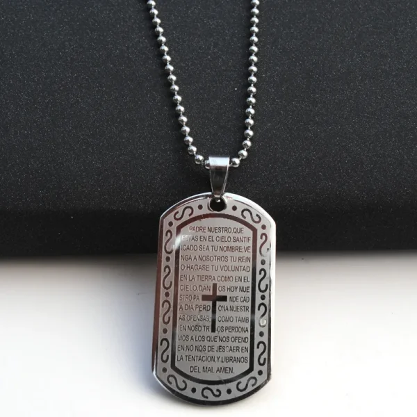 European American Style Titanium Steel Pendant Necklace for Men Korean Fashion Stainless Steel Sweater Chain for Women F
