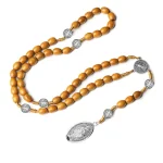 Catholic Wooden Fashion Virgin Mary Zinc Alloy Pendant with Charm Rosary Necklace Rosaries Jewelry Wholesale - Image 5