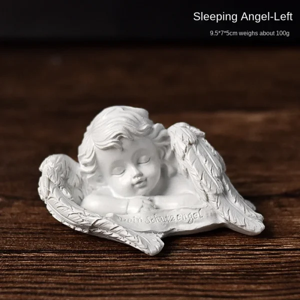 Catholic Communion Baptism Products Angel Ornament Resin Girl Heart Sculpture Tabletop Decorations