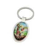 Catholic Keychain Mini Metal Keychains New Cartoon Photo Frame Pendant and Car Keychain Accessory - Image 5