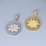 Hindu Buddhism Lotus Flower Stainless Steel Religious Unisex Pendant DIY Jewelry Accessories Wholesale Customizable Patterns - Image 2