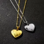 Catholic Saint Benedict Love Stainless Steel Heart Shape Pendant Necklace Christian Religious Gift Unisex - Image 2