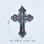 Mecrt 12*9cm Church Decoration Catholic Cross Jesus Christ Religion Crucifix Wall Cross Pendant Hanging Decorations Ornaments - Image 3