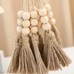 Hemp rope tassel European and American pastoral keychain decorative pendant retro decorative hanging ear factory direct sales