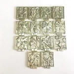 Mecrt Zinc Alloy Relief 14 Accessories Wall Hanging Standing Dual-purpose Decoration Medal - Image 2