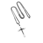European American Cross-border Copper Crystal Cross Unisex Necklace Fashion Personalized Simple Starlight Hollow Pendant Box - Image 5