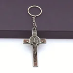 Catholic Christian Jesus Key Ring Car Keychains Women Men Gift Charms Handbag Pendant Cross KeyChains - Image 2