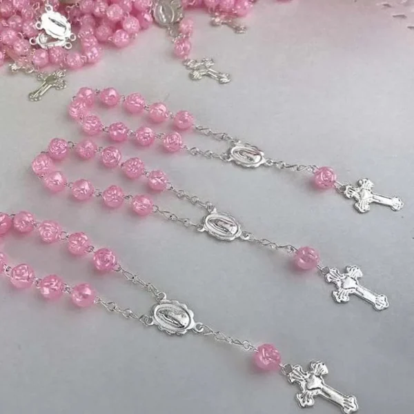 Catholic Bracelet Jewelry Holy Communion Baptism Gift Bead Rosary Charm Bracelet Mini Denary for New Born Baby
