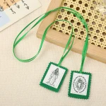 New In-Stock Religious Style Polyester Necklace Tags with Claw Setting Custom Logo Patterns Shoulder Tags for Travel Use - Image 3