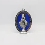 Custom Colorful Plated Metal Gold Silver Virgin Mary Cross with Stand Religious Decoration Gift - Image 4
