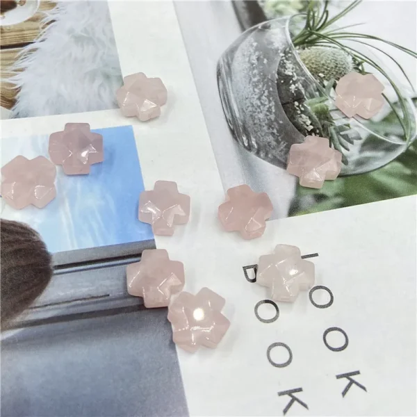 Christian Crystal Agate Jade Cross Straight Hole Loose Beads DIY Hairpin Sweater Chain Wearing Jewelry Accessories Whole