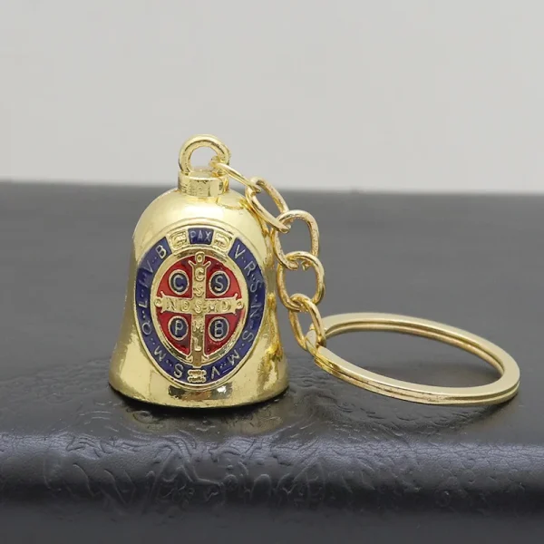 Vintage Small Metal Bell Guadalupe Pendant for Car Bag Decoration Jewelry Keychain Accessories
