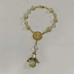 Prayer Beads Cross Pendant Rosary Bracelet Religion Christian Jewelry Pearl Rosary Bracelet Wholesale - Image 2