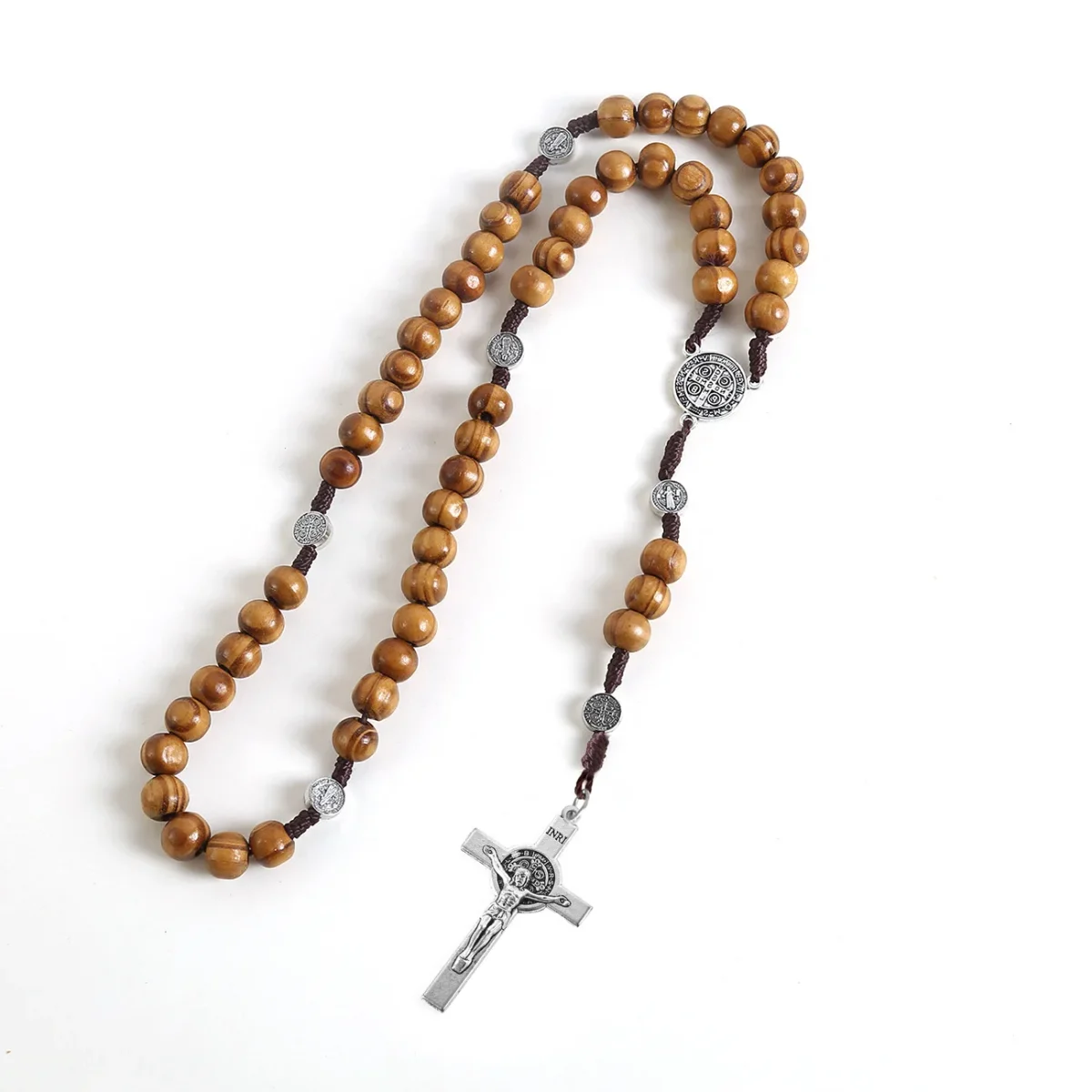 Catholic Pendant Rosary Beads Cross Miracle Medal St. Benedict Mary Pendant Easter Jewelry Wholesale - Image 5