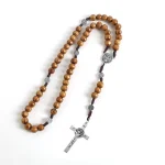 Catholic Pendant Rosary Beads Cross Miracle Medal St. Benedict Mary Pendant Easter Jewelry Wholesale - Image 5