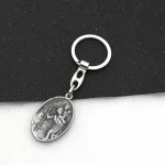 Saint Christopher Key Holder St. Anthony Silver Metal Keyring Protection Traveller Gift Catholic Keychain Religious - Image 2