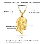 Our Lady of Guadalupe Pendant Necklace Stainless Steel Titanium with Diamond Link Chain for Daily Wear Anniversary - Image 4