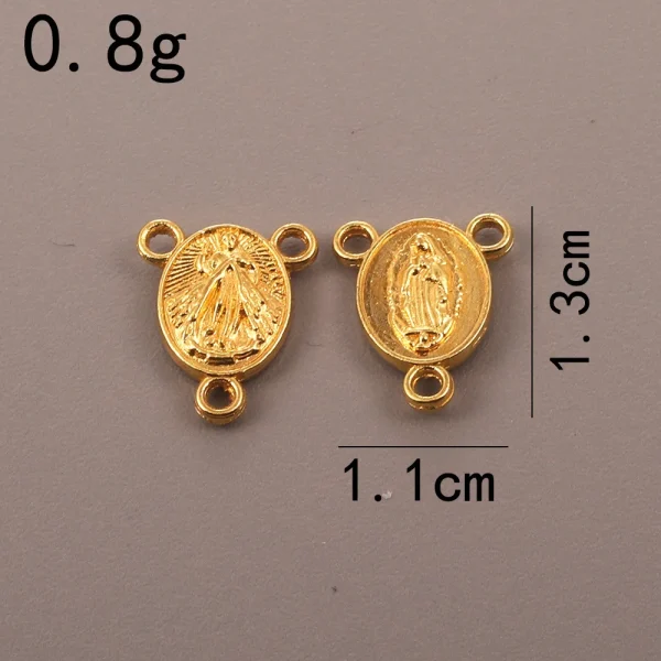Catholic Commodity Accessories, Golden Triangle, Oval Tee Pendant, Retro Jewelry Pendant, Rosary Necklace Pendant.