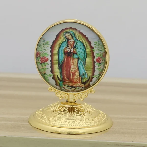 Christian Religion Decoration Alloy Angel Guadalupe Virgin Mary Catholic Jesus Heart Church Statue Home Decoration