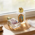 Religious Characters Square Holy Water Bottles UV Painted Patterns Theme of Orthodox Religious Saints - Image 3