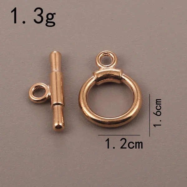 Manufacturer Accessories DIY Fashion Simple Round Gold Silver OT Buckle Necklace Bracelet Tail Buckle Accessories