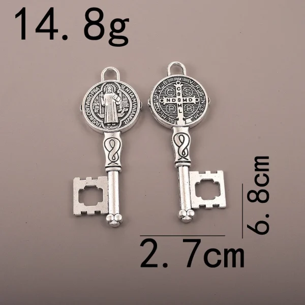 Hot-Selling Religious Catholic Cross Pendant Necklace Antique Silver Plated Zinc Alloy DIY Jewelry for Wedding Party &am