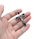 3.2*5.2cm Multicolor Cross Accessories Jesus Alloy Cross Pendant Catholic Charm Religious DIY Handmade Jewelry - Image 4