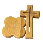 Catholic Wood Cross Crafts Christian Ornaments Solid Wooden Simple Home Office Log WoodCarving Wholesale of Church Prayer Gifts - Image 6