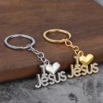 Catholic Christian Jesus Love Keychain Creative Personalized for Love Jesus Keychain Custom Metal Alloy