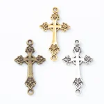 Catholic Cross Double Hole Zinc Alloy Pendant Gold Silver Ancient Bronze DIY Jewelry Accessories Wholesale - Image 5