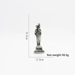 Catholic Statue Beckoning Ancient Green 3D Gold Metal Jewelry Ornaments Home Car Desktop Decorations Crafts Cross Figurine - Image 3