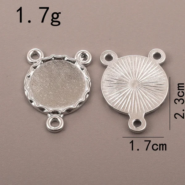 Catholic rosary accessories, oval three-hole pendant, vintage metal jewelry center connector wholesale