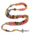 Religious Catholic Rosaries Rosary Charm Colorful Necklace Flower Plastic 10mm Bead Esus Christian Prayer Beads for Cath