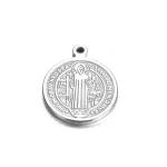 Catholic Stainless Steel Three-dimensional Pendant St. Benedict Exorcism Prayer Holy Relic DIY Jewelry Accessories - Image 6