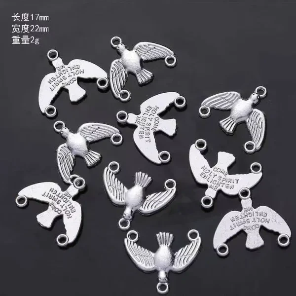 Mecrt Catholic Jewelry Accessories Virgin Mary Triangle Connector Charms Cross Pendant Raft Alloy Jewelry Necklace Ankle