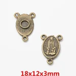 High Quality Many Design Antique Cooper Medal Blessed Mary Rosary Centerpiece - Image 4