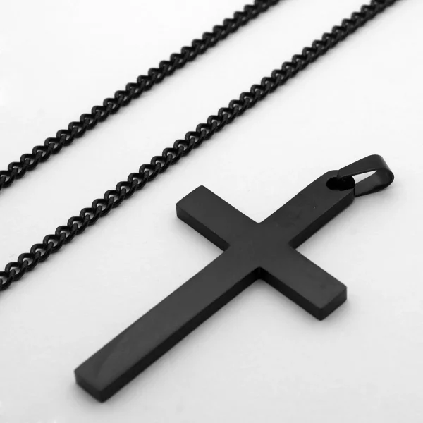 Unisex 304 Stainless Steel Christian Religious Pendant Necklace with Pearl Cross Design Wholesale Jewelry