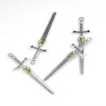Mecrt Catholic Jewelry Zinc Alloy Saint Michael Pendant Cross Sword Pendant Archangel Michael Christian Religious - Image 4