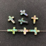 Natural Abalone Bone Coral Shell Cross-shaped Christian Catholicism Crosses 13*18mm Beaded DIY Jewelry Necklace Accessories - Image 4