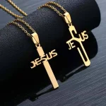 Catholic Jesus Pendant Stainless Steel Necklace Hot Selling Creative Cross Pendant Fashionable Jewelry for Men Jesus