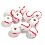 Mecrt Wooden Loose Beads for Jewelry Making Basketball Football Volleyball Beads for Bracelet Making DIY Jewelry Accessories - Image 3