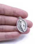 2.6*1.7cm Our Lady of Virgin Mary Metal in Antique Silver Plated Small Religious Catholic Zinc Alloy Pendant - Image 4
