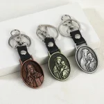 Religious Jewelry Wholesale Pu Car Pendants Keychains Russian Orthodox Church Supplies Metal Jewelry Pendants