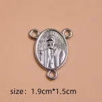 Catholic Jewelry Rosary Centerpiece Triangle Metal Portrait Three Hole Jewelry Accessories - Image 3