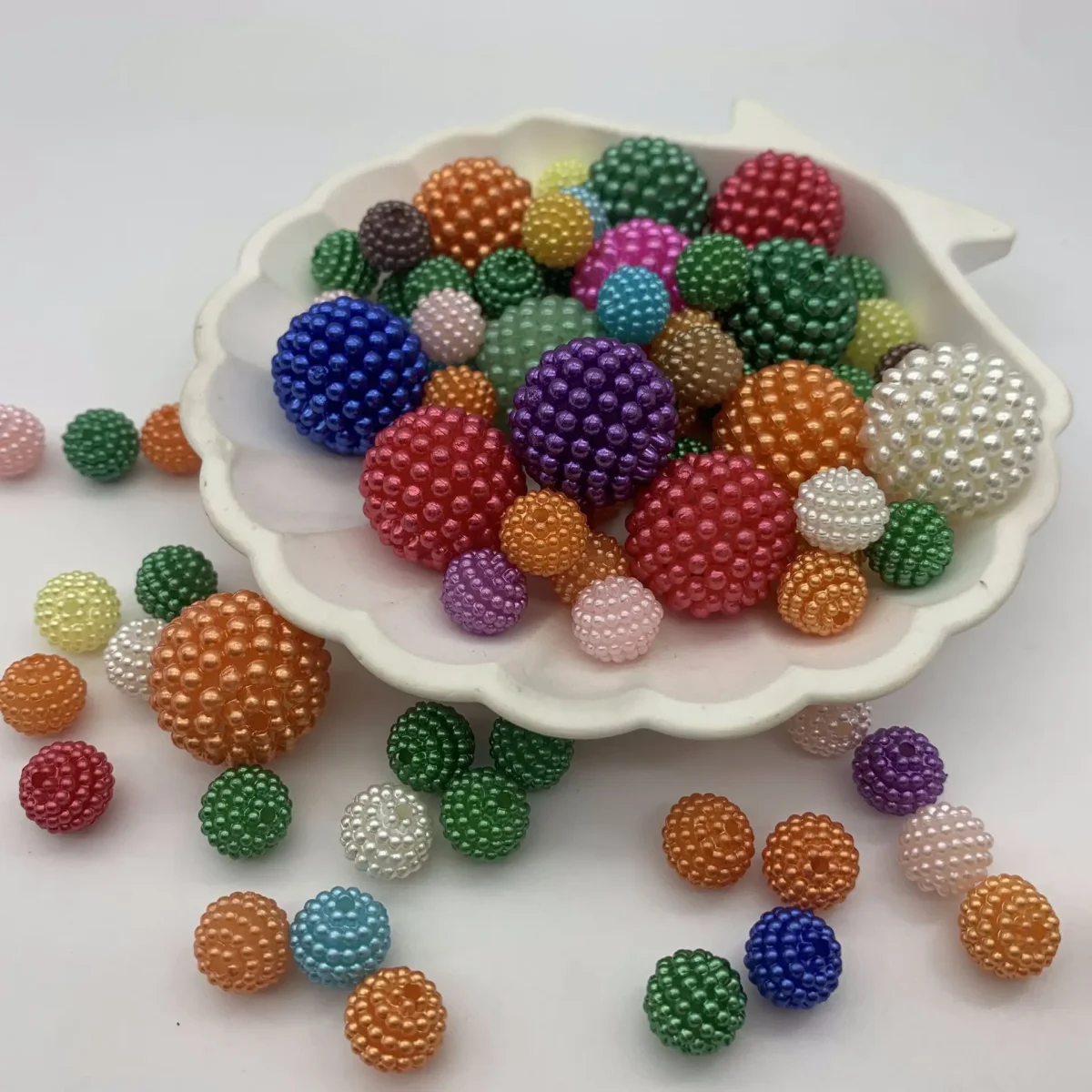 Trending DIY Beaded Handbag Detachable Assembly Bayberry ABS Straight Hole Colorful ABS Lucite Beads Acrylic Pearls - Image 4