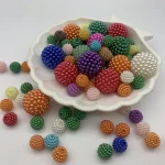 Trending DIY Beaded Handbag Detachable Assembly Bayberry ABS Straight Hole Colorful ABS Lucite Beads Acrylic Pearls - Image 4